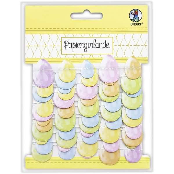 Bastel-Set Papiergirlande 2,5m Ostereier