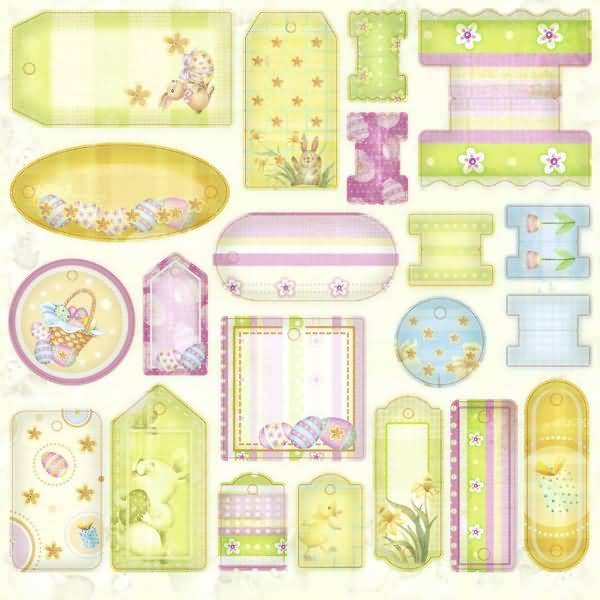 Glitterpapier Premium 30,5x30,5cm 300g/qm Ostern VE=6 Blatt