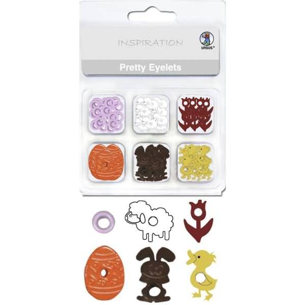 Deko-Ösen Pretty Eyelets 2-4mm Ostern VE=76 Stück