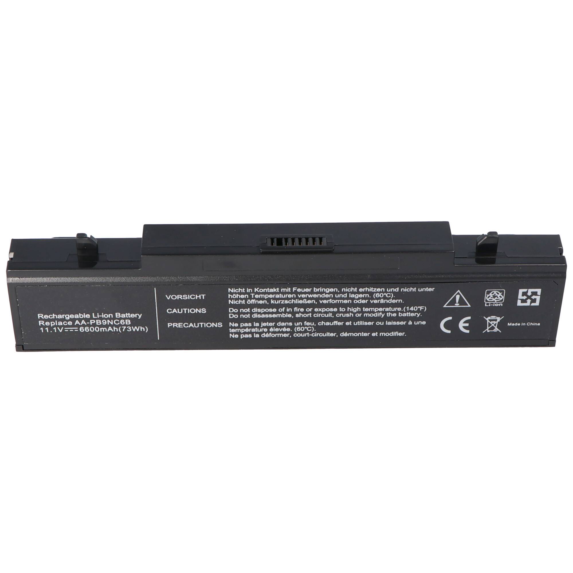 Akku passend für Samsung Q318, AA-PB9NC6B, AA-PB9NS6B, AA-PB9NC6W, 11,1V 6600mAh