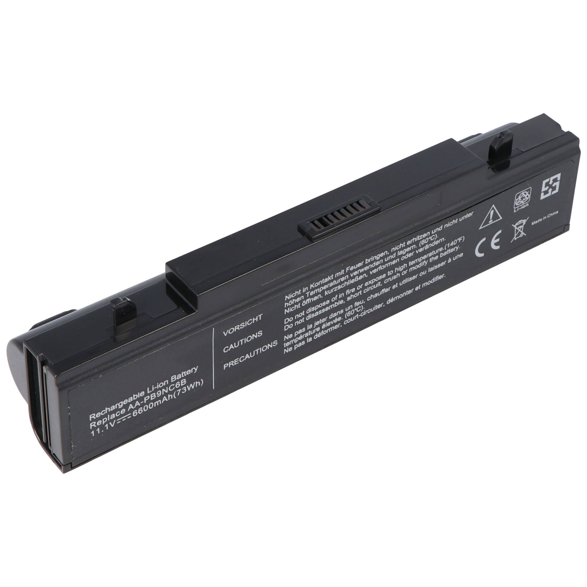 Akku passend für Samsung Q318, AA-PB9NC6B, AA-PB9NS6B, AA-PB9NC6W, 11,1V 6600mAh