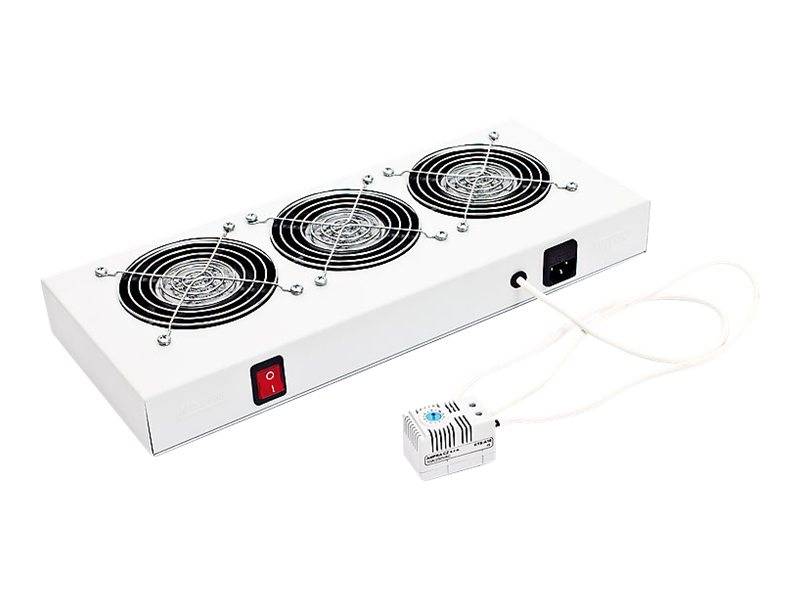 TRITON Rack-Lüftereinsatz - mit 2 Ventilatoren, Thermostat - Wechselstrom 220 V