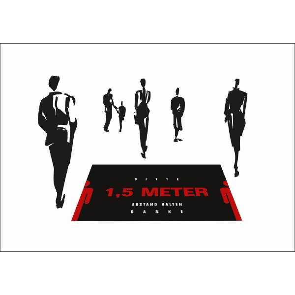 Designmatte Eazycare 'Abstand halten' 90x150cm Design 4