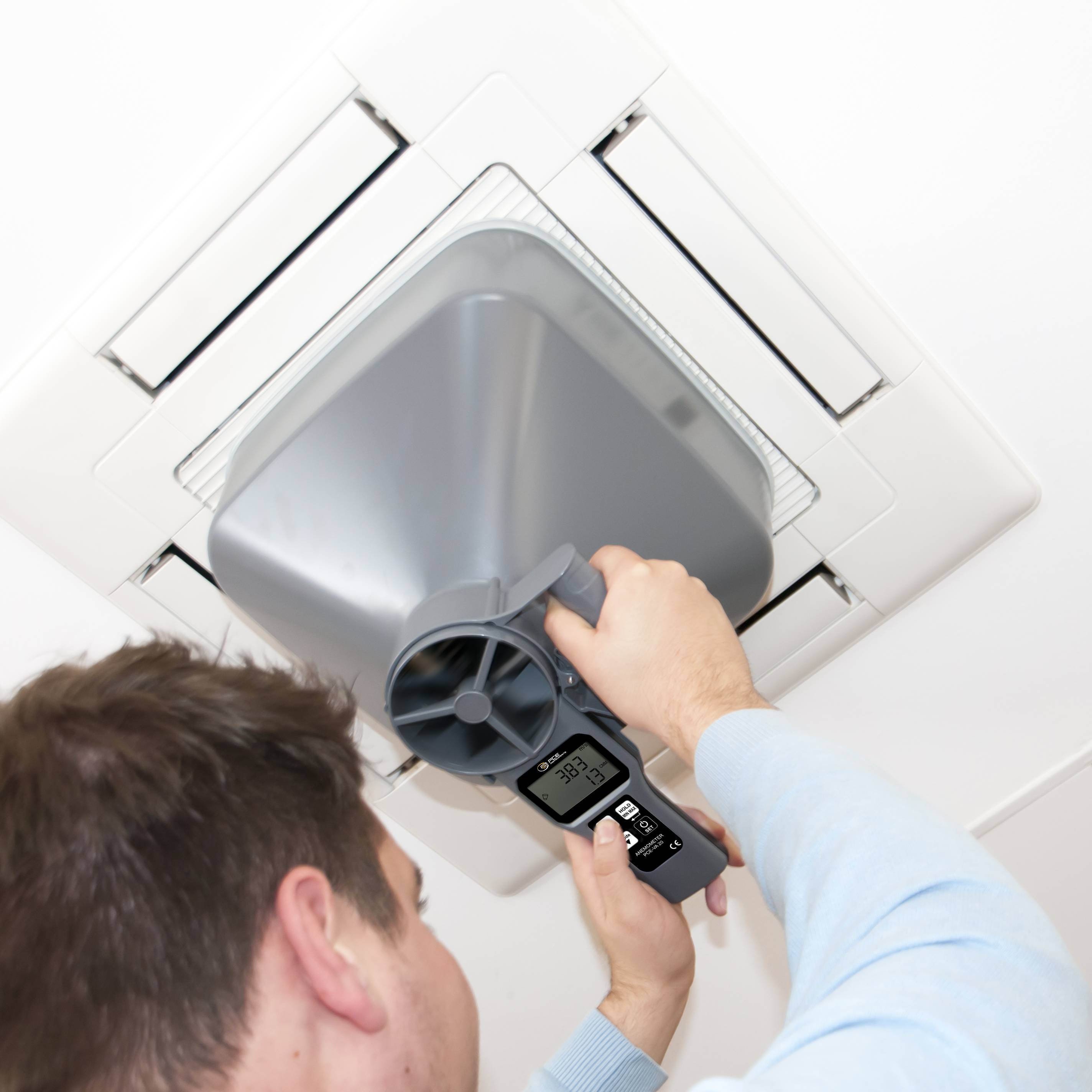 PCE Instruments Anemometer PCE-VA 20 bis 30 m/s |Windgeschwindigkeit |Volumenstrom |Temperatur |Luftfeuchtigkeit uvm.