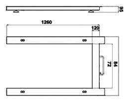 PCE Instruments Palettenwaage PCE-EP 1500 bis 1500 kg |Ablesbarkeit 0,5kg |kalibrierfähig |Rollen|Tragegriff |LCD groß