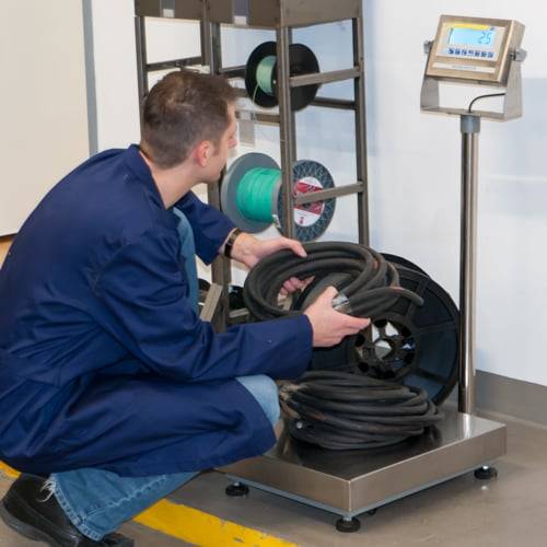 PCE Instruments Plattformwaage PCE-EP 30P2 Zweibereichswaage |15kg |30 kg |Wägefläche 500 x 600 mm |Akkubetrieb |Stativ