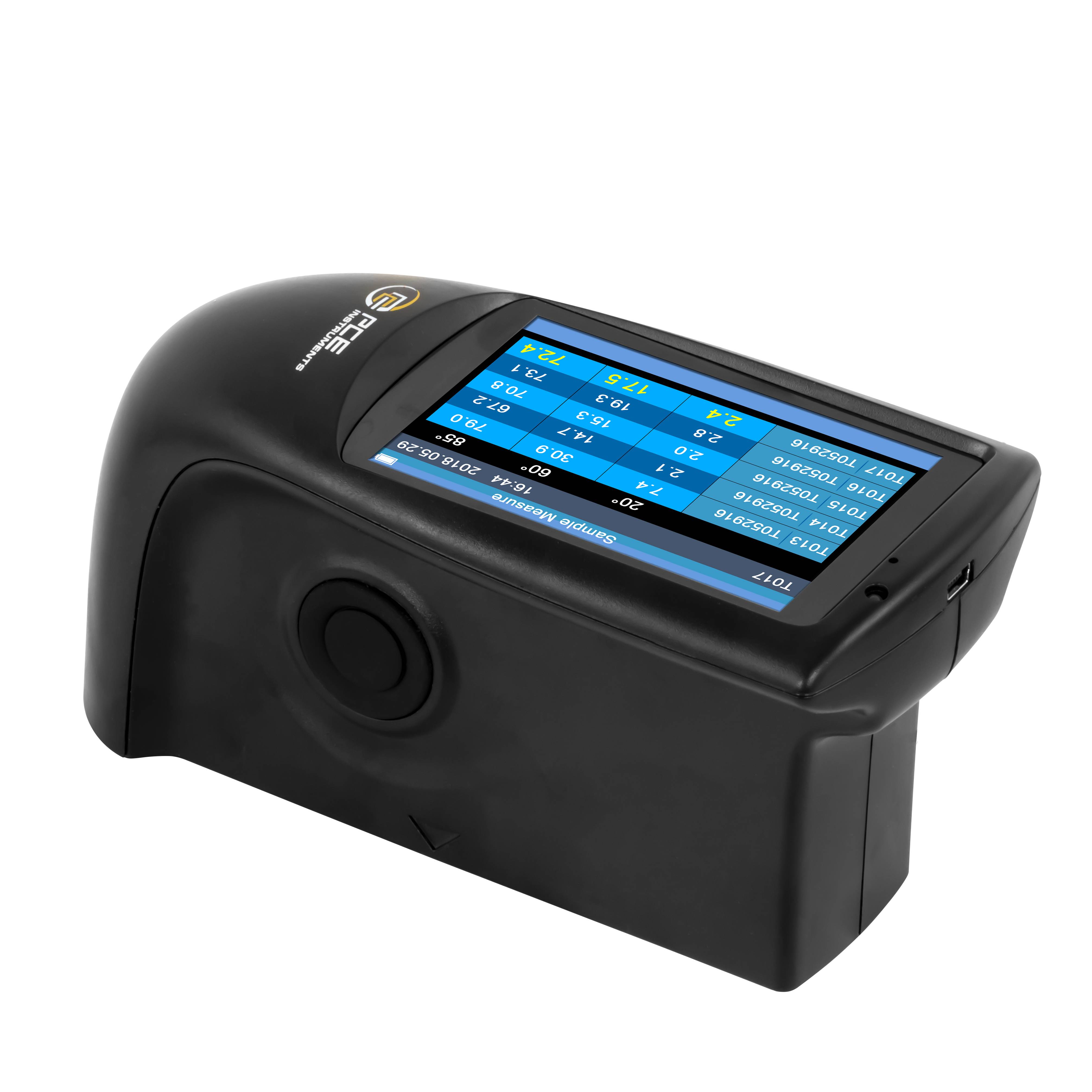 PCE Instruments Glanzmessgerät PCE-PGM 100 Messgeometrie 20° |60° |85° |geringe Messzeit |Speicher |Software |3,5 "TFT