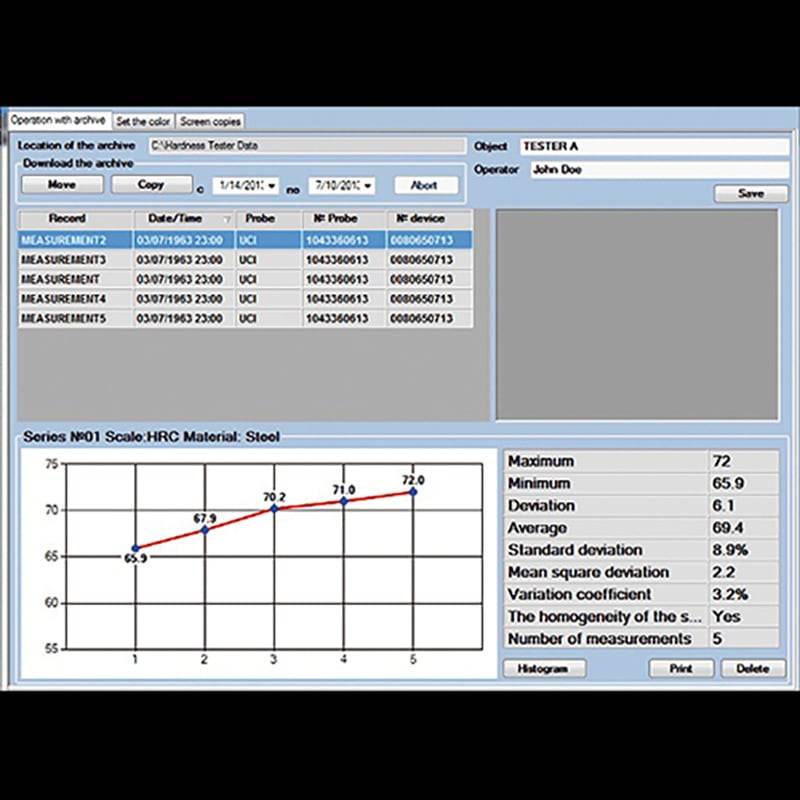 PCE Instruments Ultraschall-Härteprüfgerät PCE-3500-98 |Prüfung HRC,HRB,HV,HB,MPa |inkl. 98N Sonde |Messrichtung 360°
