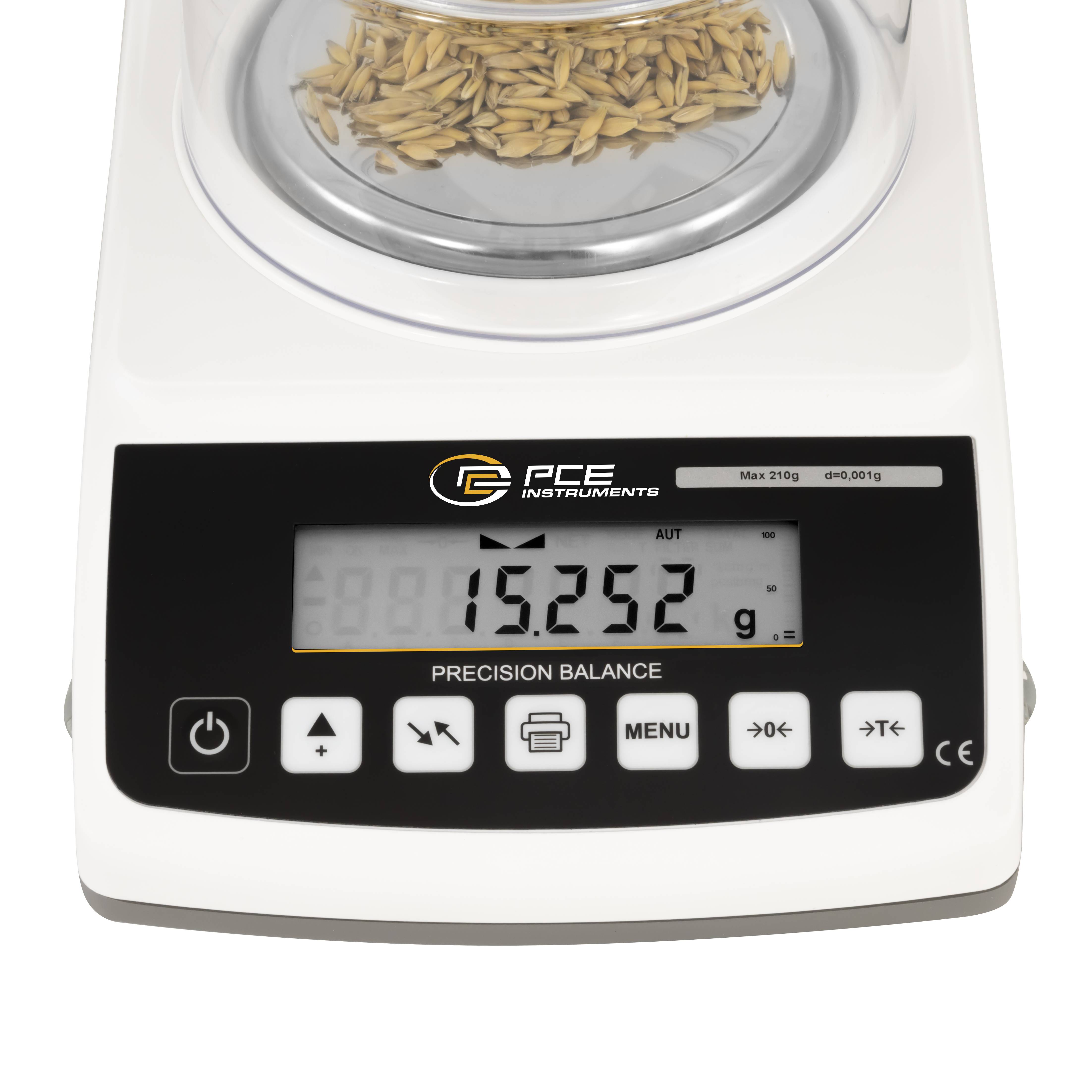 PCE Instruments Präzisionswaage PCE-BT 200 Wägebereich 210 g |Ablesbarkeit 0,001 g |Wägefläche Ø 115 mm |kalibrierfähig