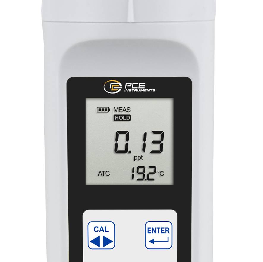 PCE Instruments Salzgehalt Messgerät PCE-PWT 10 für Reinstwasser |Leitfähigkeit 0 … 20 µS/cm |10.00 ppt |Temperatur 60°C