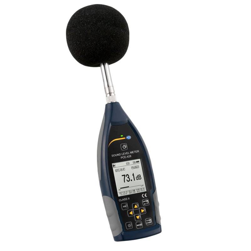 PCE Instruments PCE-428-EKIT-ICA Schallpegelmesser inkl. ISO-Zertifikat 25 - 136 db(A) 20 HZ - 12,5 kHz