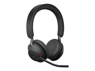Jabra Evolve2 65 MS On Ear Headset Bluetooth® Stereo Schwarz Lautstärkeregelung, Batterieladeanzeige, Mikrofon-Stummschaltung