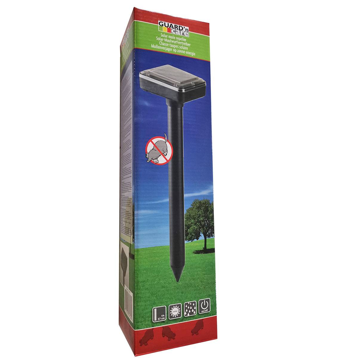 Solar Maulwurfschreck, der Maulwurfvertreiber mit Solartechnik und NiMH Akku höhe ca. 37cm