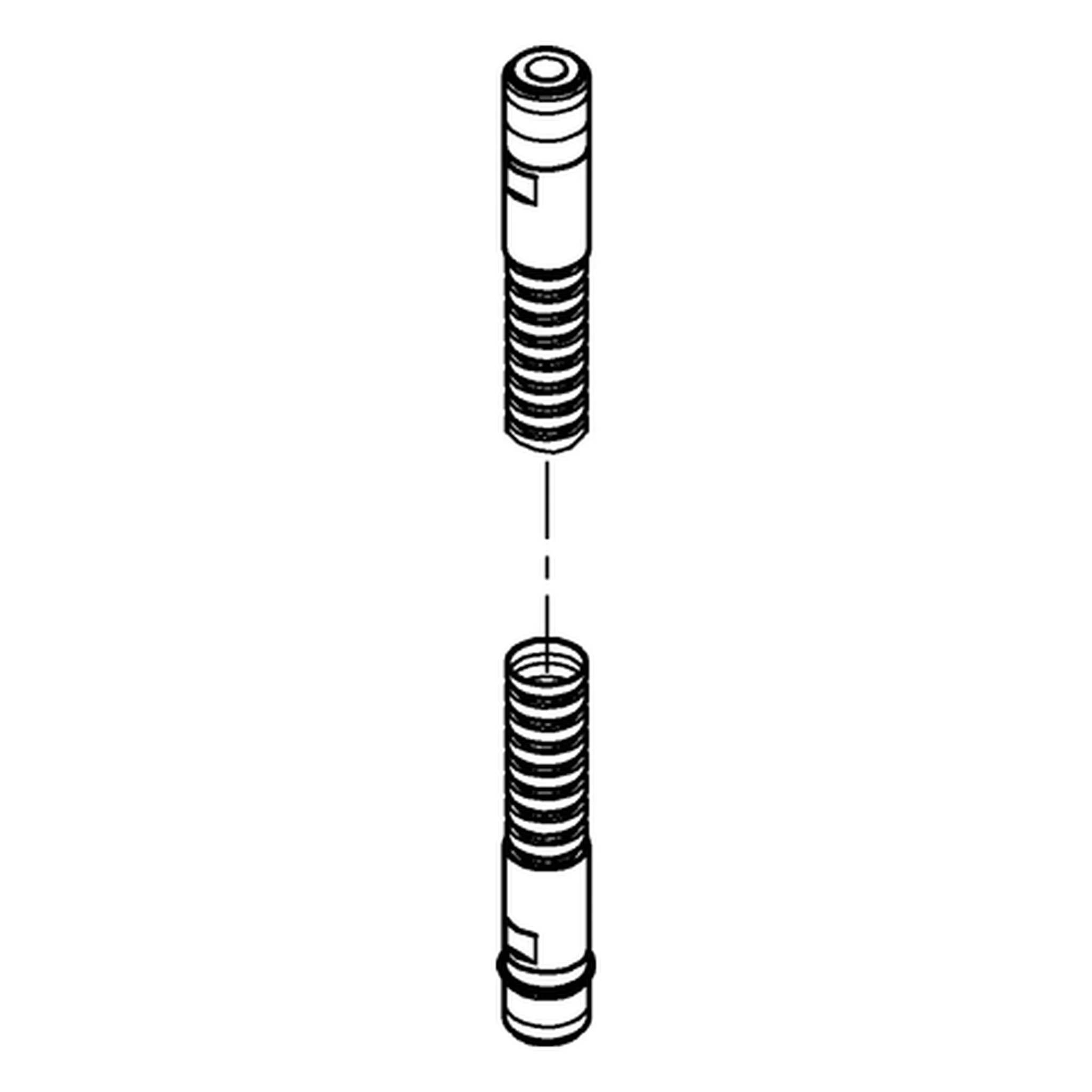 Grohe Relexa Brauseschlauch für 3-Loch Wannenkombinationen, 2.000 mm, chrom, 1 Stk.