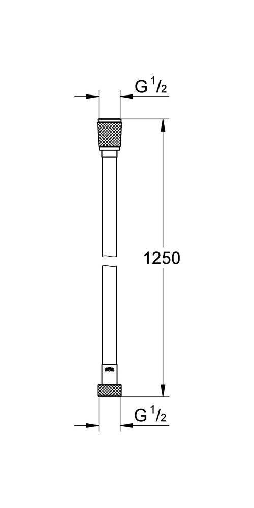 GROHE Brauseschlauch SILVERFLEX 1250mm wa sun