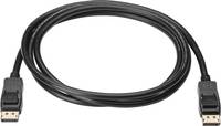 Aufgerolltes schwarzes Kabel mit DisplayPort-Anschlüssen an beiden Enden