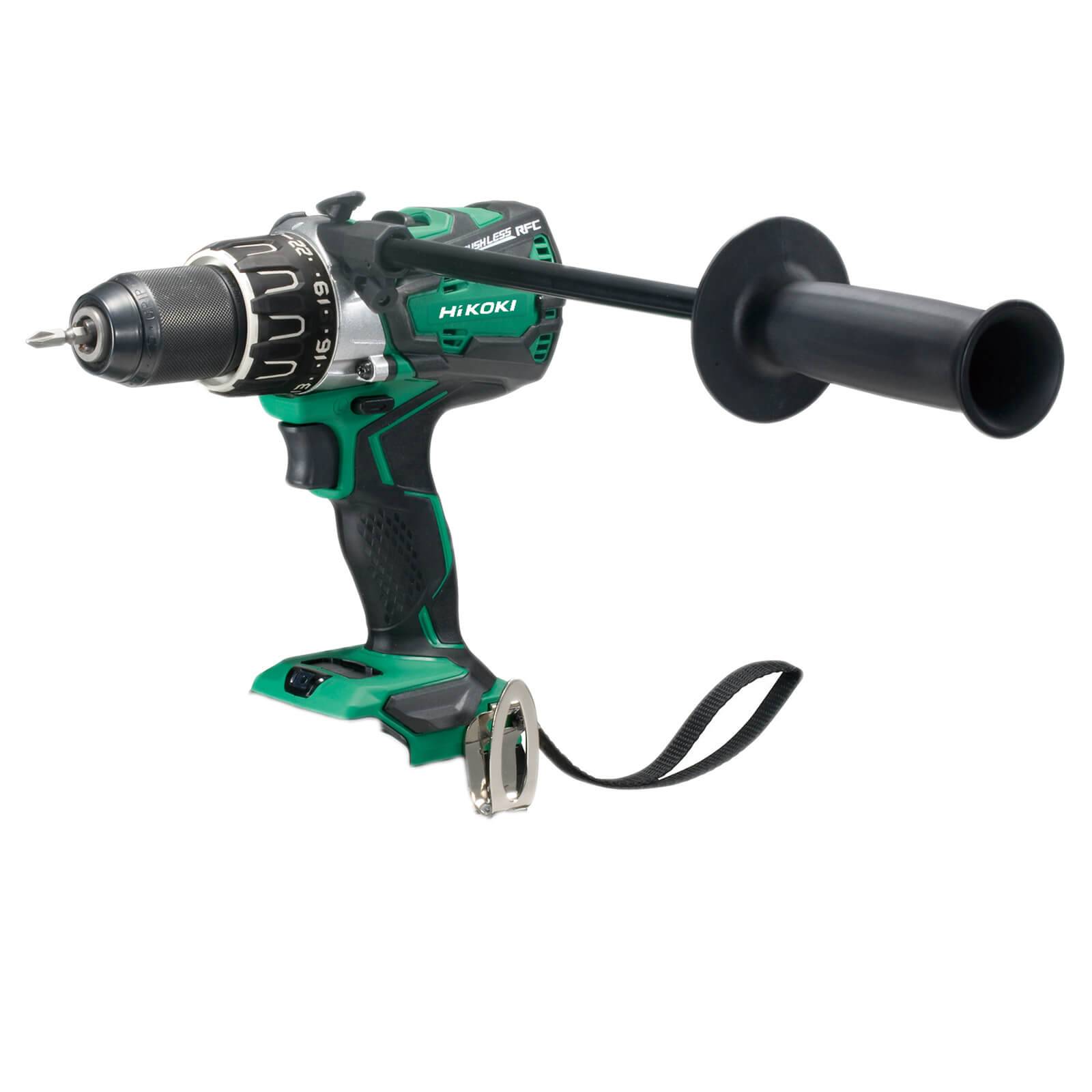 HITACHI HiKOKI Akku-Bohrschrauber DS18DBL2W4Z 18V Basic - Zusatzhandgriff - Automatische Spindelarretierung - Bürstenloser Motor