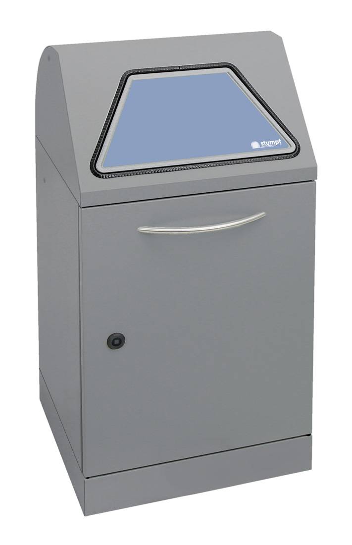 Abfalltrennung Modul-Vario 45, graualu-struktur, ProSlide-System, 45 Liter