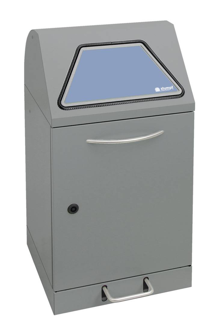 Abfalltrennung Modul-Vario 45, graualu-struktur, ProSlide-System, 45 Liter, Tret