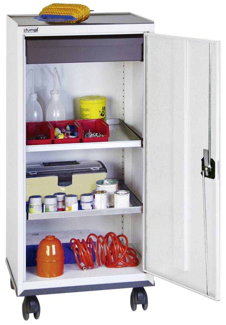 Werkzeug- und Materialschrank Serie 3000, 7035/7035, 1 Schublade 100 mm, 2 Wanne 3093107