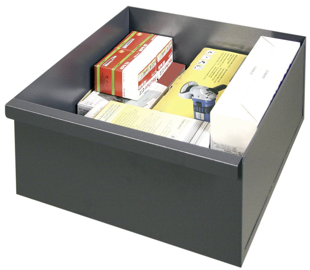 Zubehör Serie 3000, Einzelschublade 200 mm hoch, RAL 7016