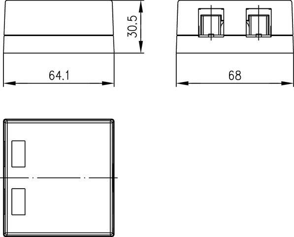 5 Stk. Telegärtner Modul-Aufnahme 2-fach 100021397