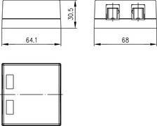 5 Stk. Telegärtner Modul-Aufnahme 2-fach 100021397