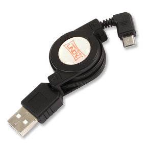 Lindy 31619 Verlängerungskabel USB 2.0 Typ A/Micro-B aufrollbar