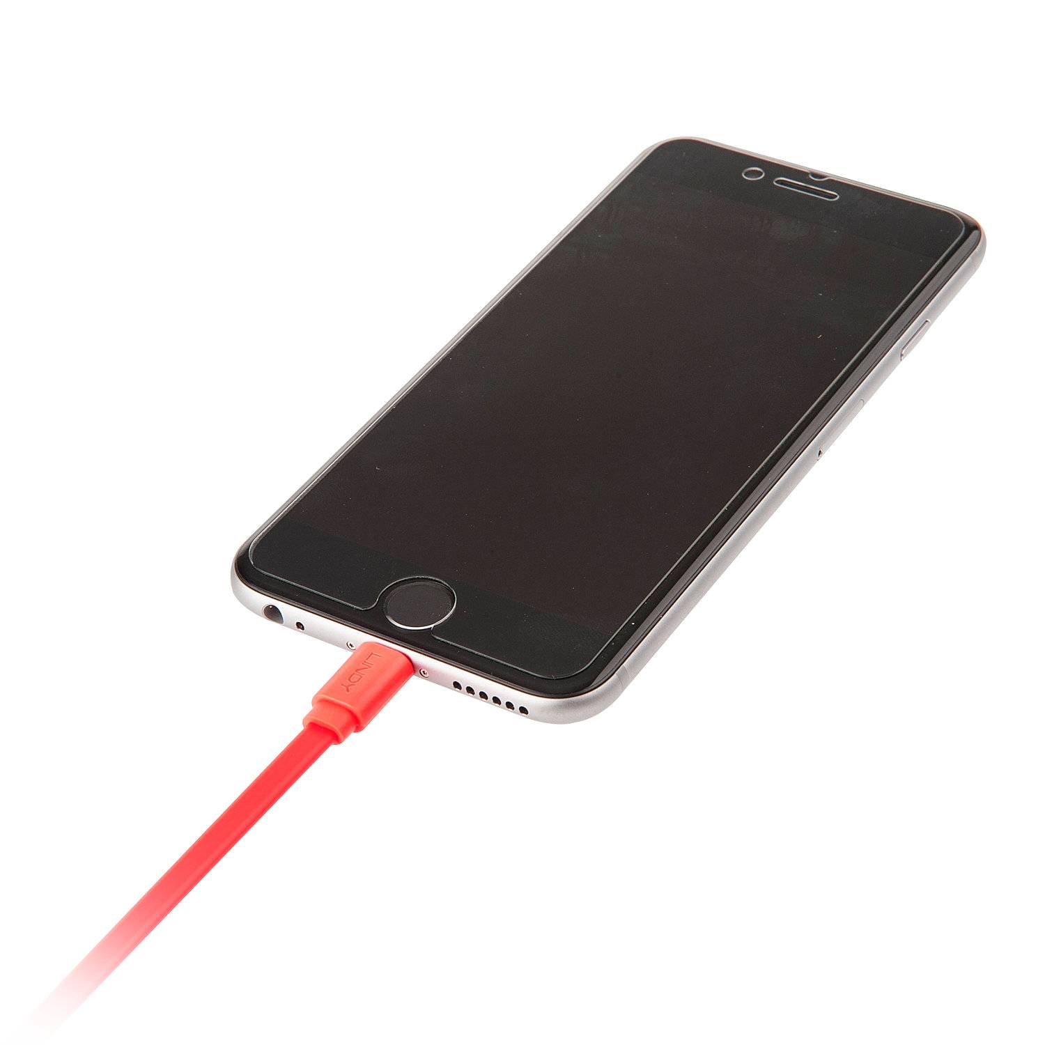 Lindy 31394 Reversibles USB an Lightning Flachbandkabel, orange 1m