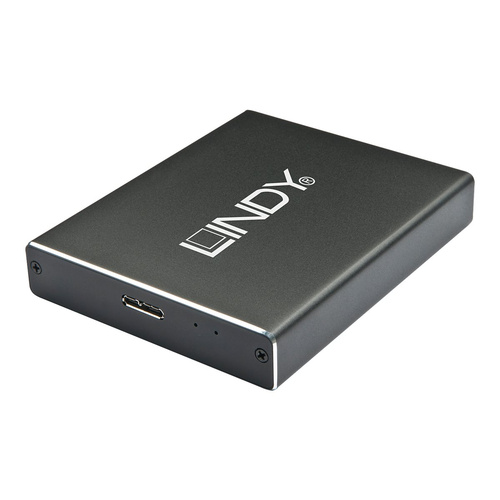 Lindy - Speichergehäuse - M.2 - SATA 6Gb/s - 600 MBps - RAID 0, 1, JBOD - USB 3.1 (Gen 2)
