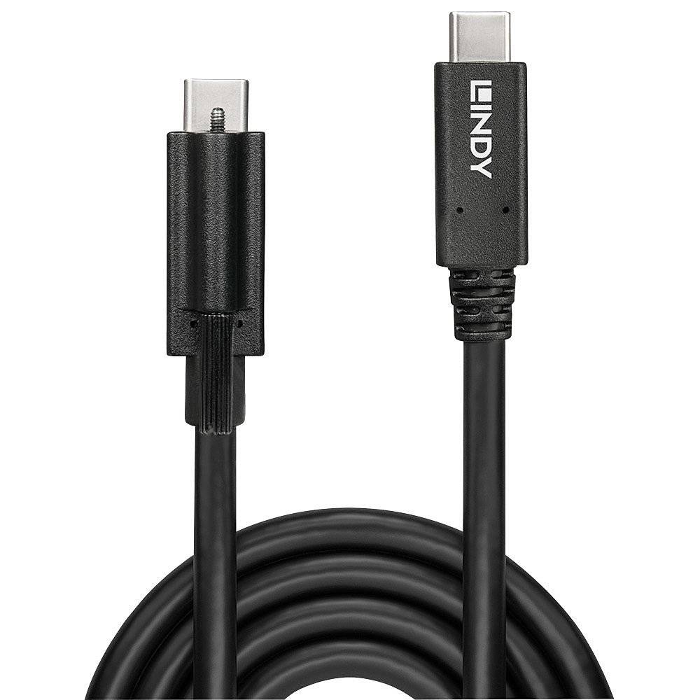 Lindy 41908 USB 3.1 C/C Kabel 1m, verschraubbar