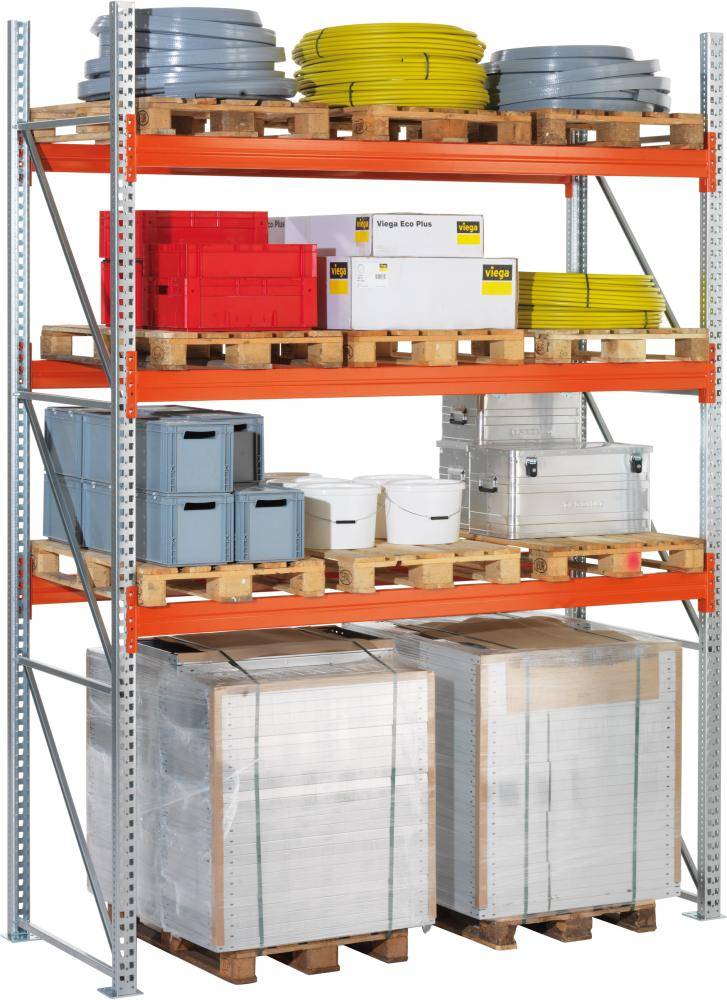 Palettenregal MULTIPAL B2700xT1100xH3300 mm Anbaufeld 9 Plätze Fachlast 2930 kg