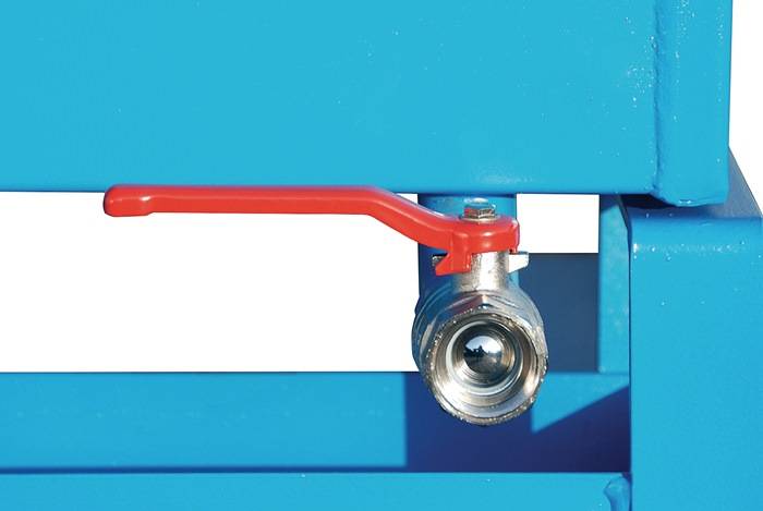 Späne-Kastenwagen 0,25 m³ L1110xB820xH990mm lichtblau m.Lochblecheins.BAUER