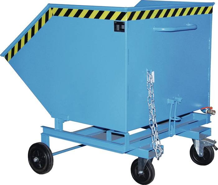 Späne-Kastenwagen 1,0 m³ L1420xB1340xH1290mm lichtblau m.Lochblecheins.BAUER