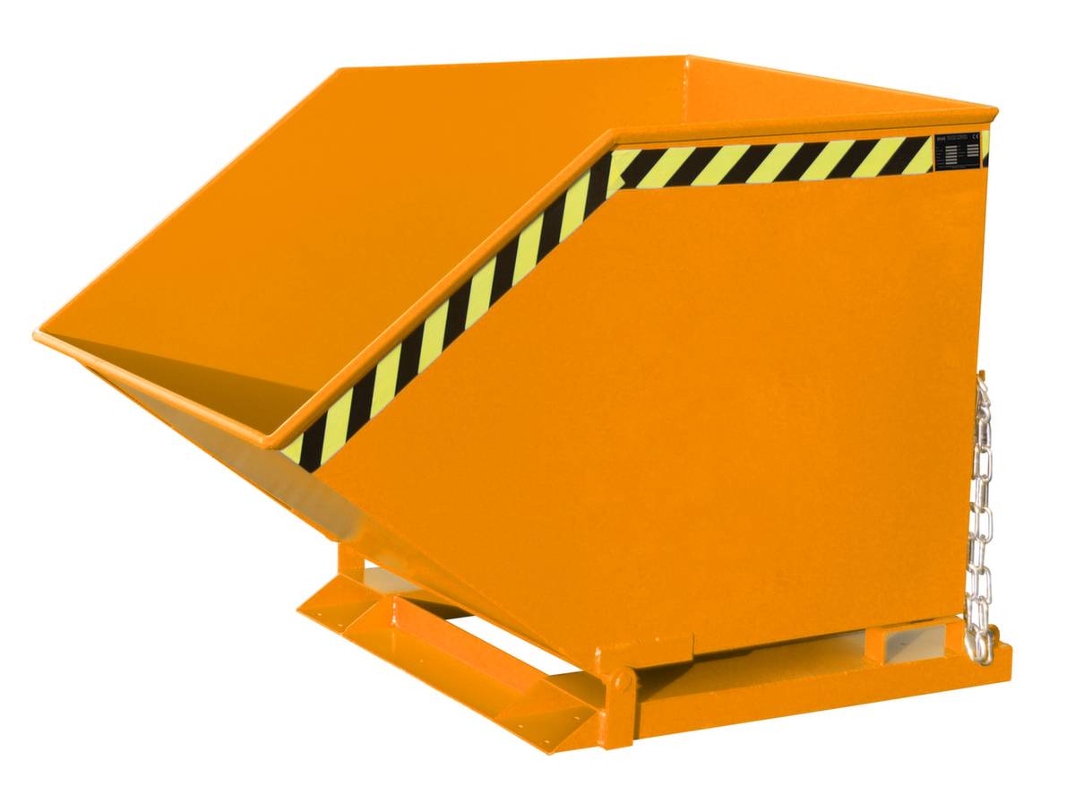 Kippbehälter,HxLxB 975x1420x1110mm,1m³,Tragl. 300kg,RAL2000,Einfahrtaschen