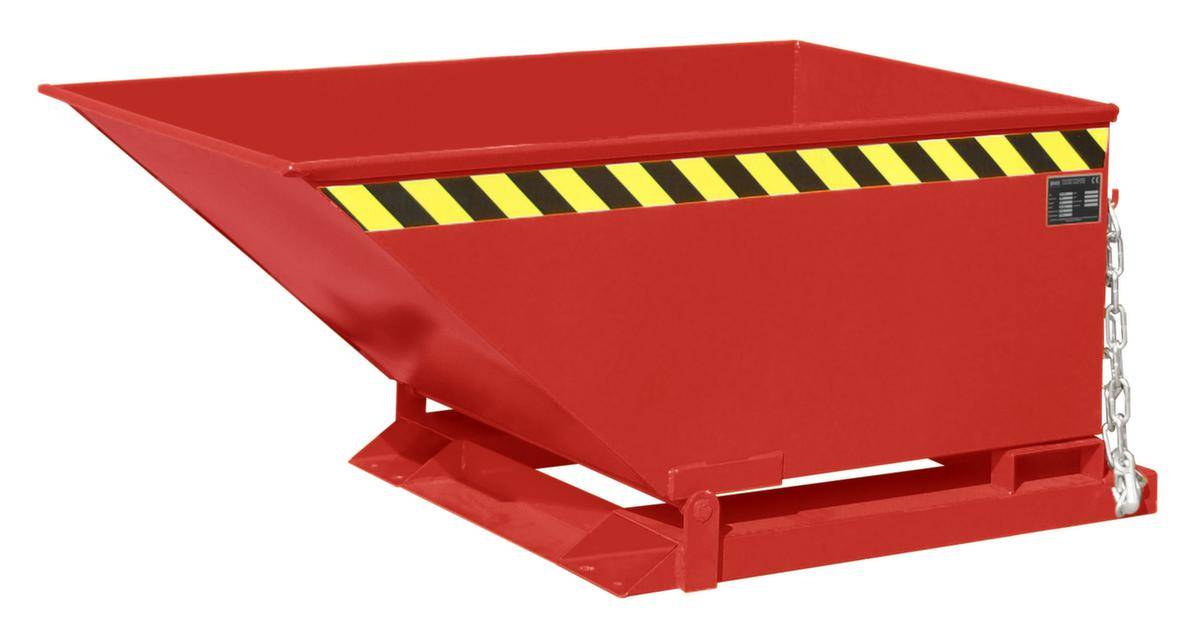 Kippmulde,HxLxB 610x1390x840mm,0,4m³,Tragl. 300kg,RAL3000,Einfahrtaschen
