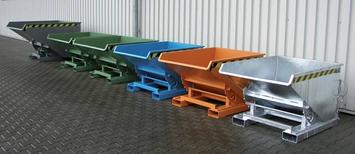 Kippbehälter L1720xB1570xH1095mm verz.Inh.1,7 m³ BAUER