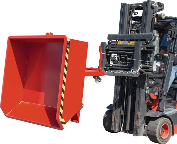 Minikippbehälter L1385xB1280xH450mm feuerrot Inh.0,46 m³ Trgf.1000kg 120kg BAUER