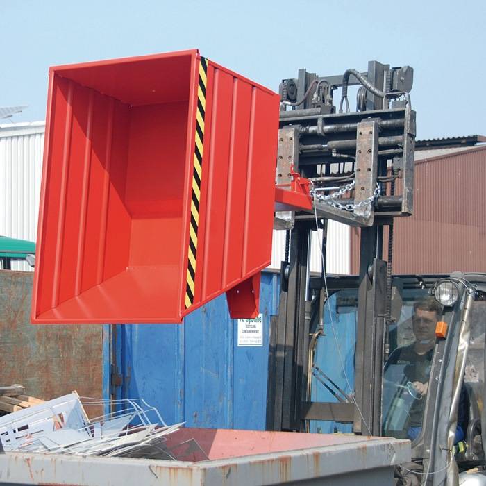 Kippbehälter L1375xB800xH730mm lichtblau Inh.0,5 m³ BAUER