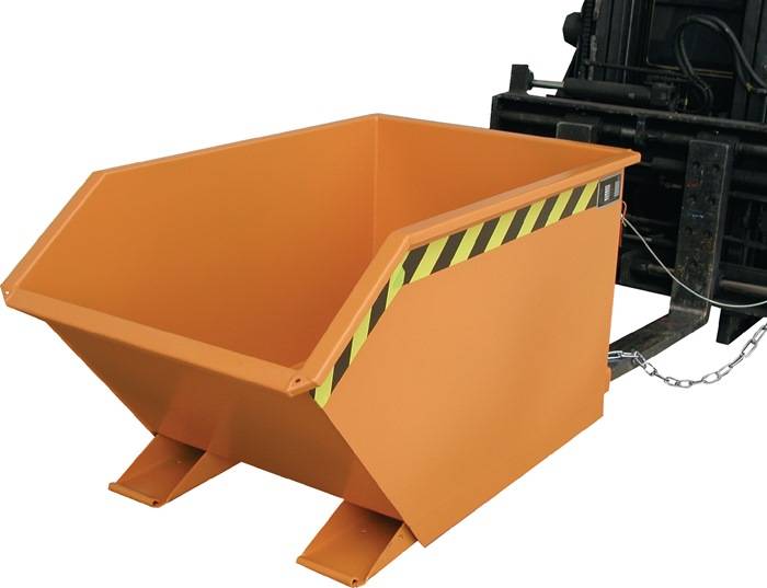 Kippbehälter L1640xB1280xH780mm gelborange Inh.1,0 m³ BAUER