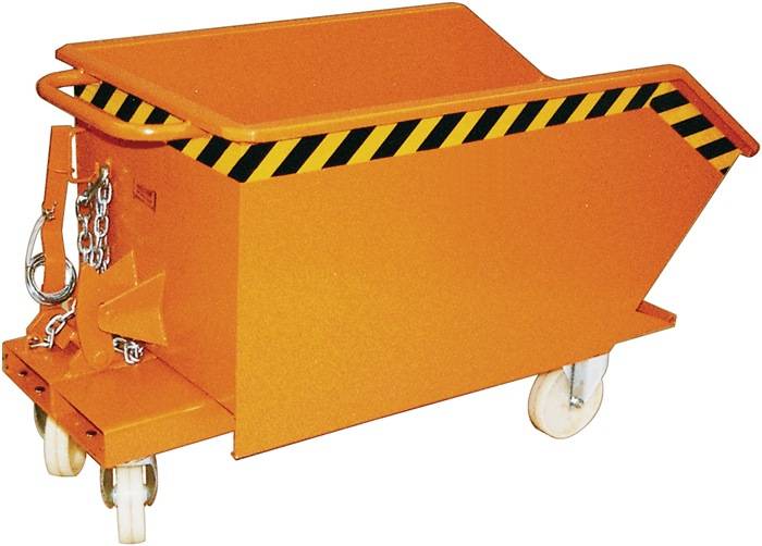 Kippbehälter L1440xB780xH680mm gelborange Inh.0,5 m³ BAUER