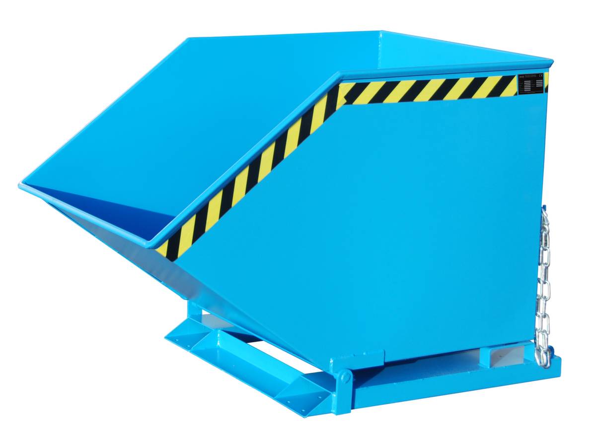 Späne-Kippbehälter,HxLxB 975x1420x1110mm,1m³,Tragl. 300kg,Einfahrtaschen,RAL5012