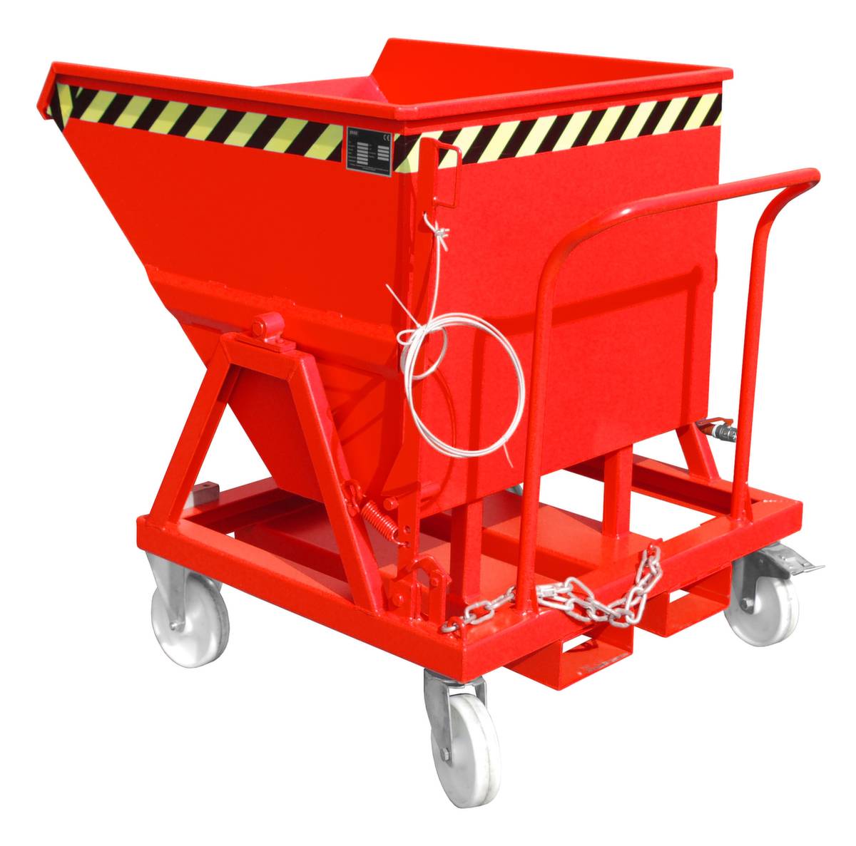 Späne-Kippmulde SKS 400, lackiert, Feuerrot
