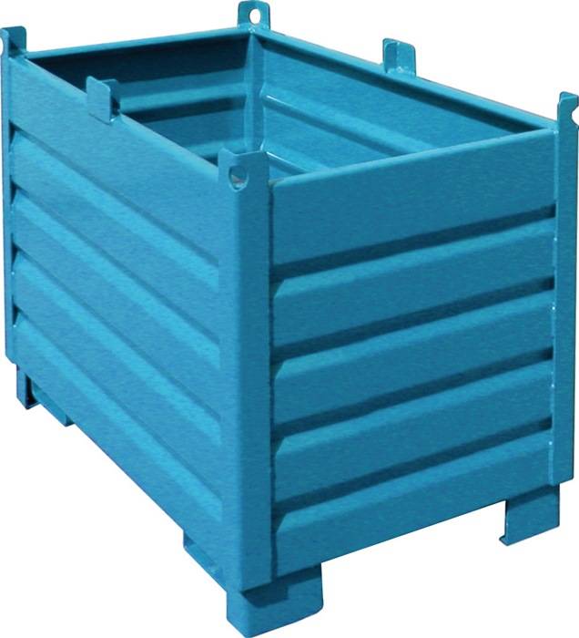 Sammelbehälter 0,5 m³ L600xB1200xH850mm lack.lichtblau
