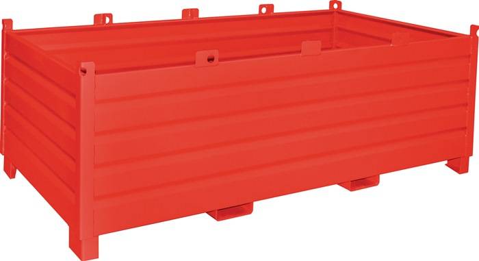 Sammelbehälter 2,0 m³ L1200xB2400xH850mm lack.feuerrrot,RAL 3000