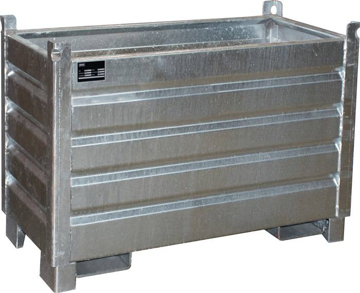 Sammelbehälter 0,5 m³ L600xB1200xH850mm verz.verzinkt