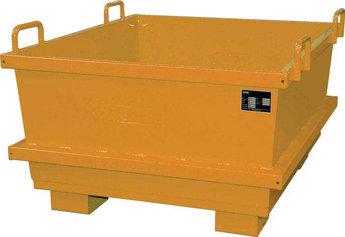 Universalbehälter 0,5 m³ L1040xB1200xH680mm lack.gelborange