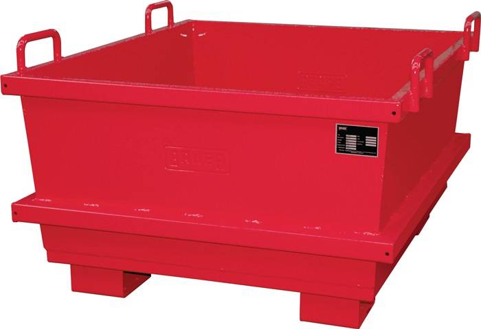Universalbehälter 0,5 m³ L1040xB1200xH680mm lack.feuerrot