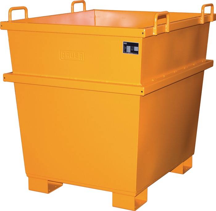 Universalbehälter 1,0 m³ L1040xB1200xH1215mm lack.gelborange