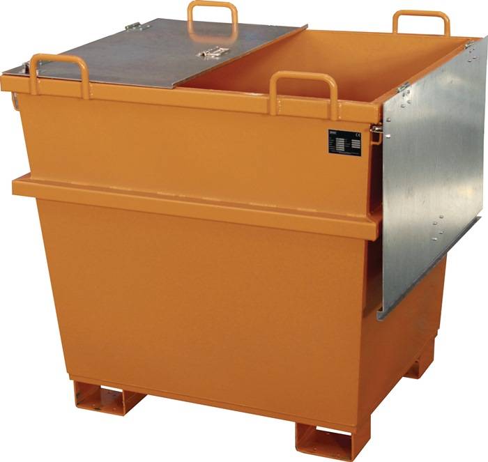 Universalbehälter 1,0 m³ L1040xB1200xH1215mm lack.gelborange